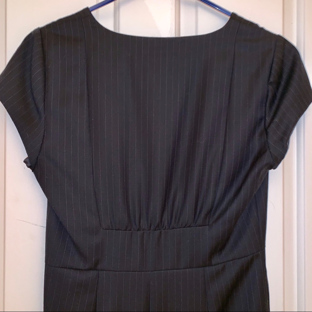 J Crew Pinstriped Wool Sheath Dress